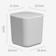 thumbnail image 2 of Mini Trash Can with Lid, Little Tiny Waste Basket Compact Covered Closable Trash Bin, Desk Countertop Office Kids Oval Rectangle - Gray, 2 of 5