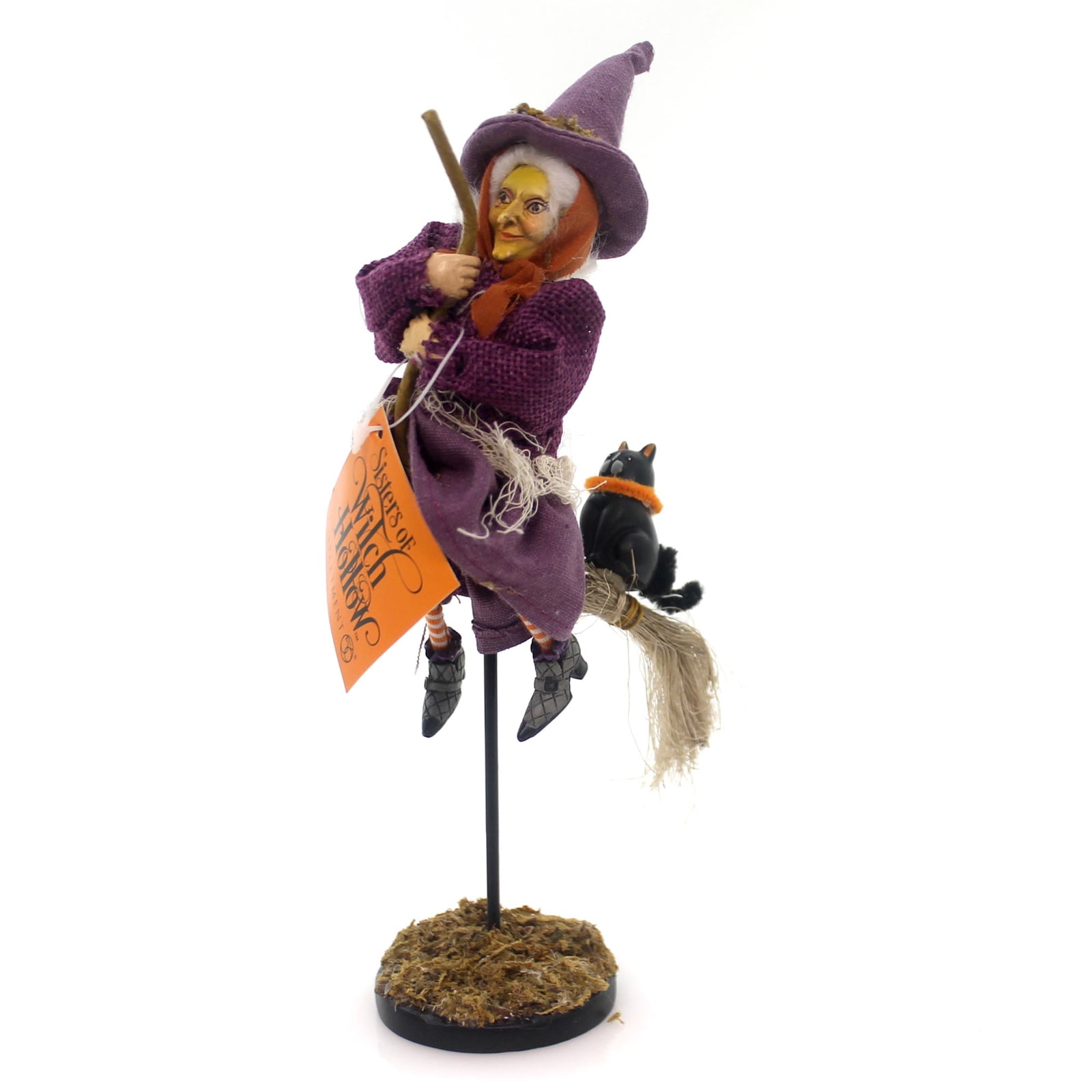 Halloween WITCH WITH BROOM FIGURINE Sisters Of Witch Hollow Walmart