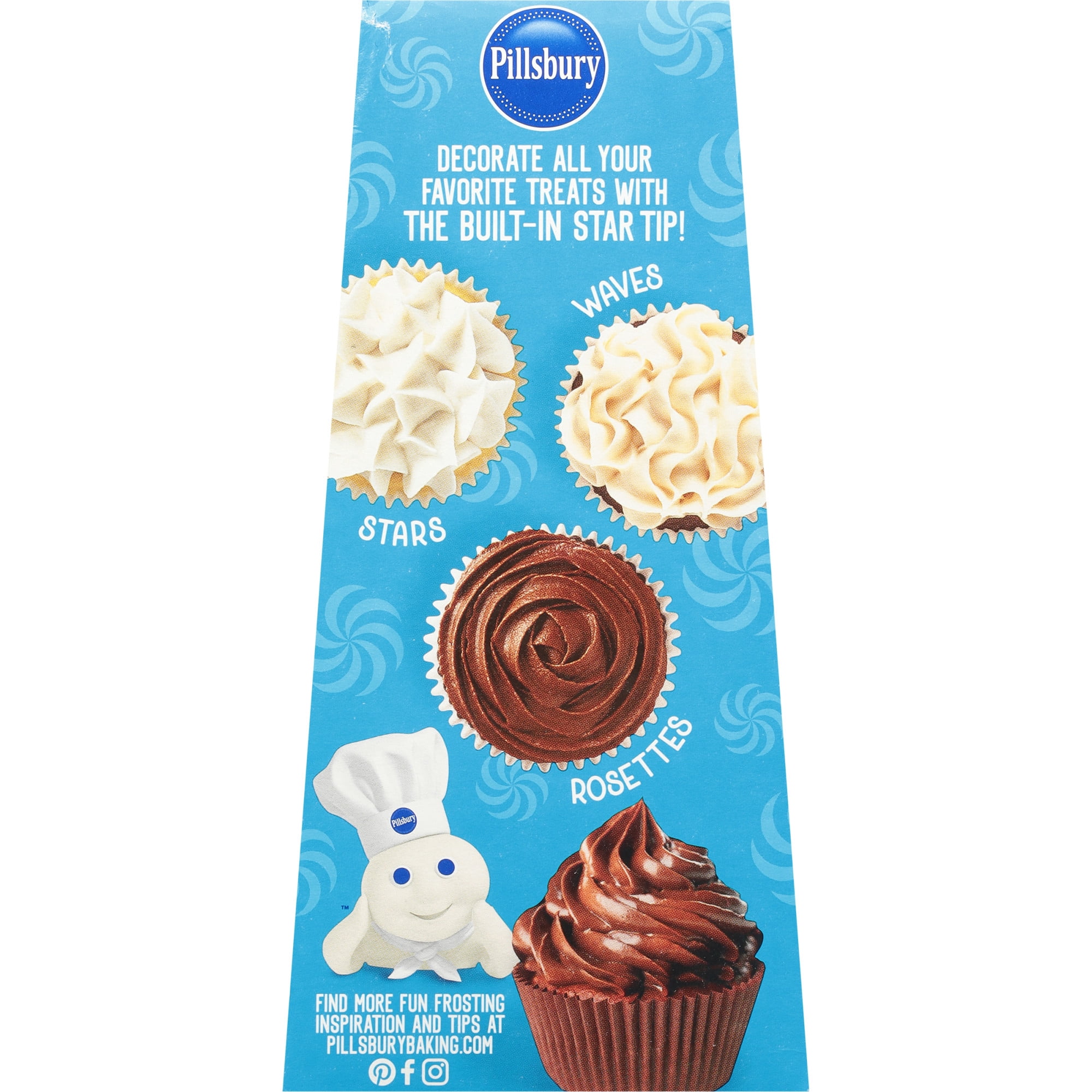 Pillsbury Chocolate Fudge Flavored Ready-to-Use Frosting Bag, 16 oz Bag