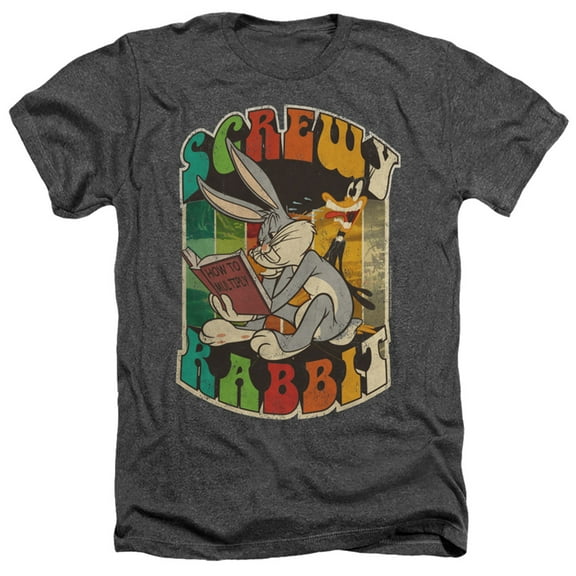 Looney Tunes Screwy Rabbit Adult Heather Charcoal