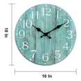 thumbnail image 5 of Wall Clock,10 Inch Teal Silent Non-Ticking Kitchen Clock Decor,Rustic Vintage Country Retro Decorative Wall Clocks, 5 of 5