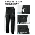 thumbnail image 3 of Little Donkey Andy Men's Hiking Pants Lightweight Quick Dry Outdoor Running Cargo Black S, 3 of 7