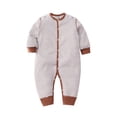 thumbnail image 1 of TZEWGL Long Sleeve Solid Color Playsuit For Toddler Jumpsuit For Kid Summer Holiday size 3-6M, 1 of 2