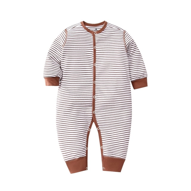 TZEWGL Long Sleeve Solid Color Playsuit For Toddler Jumpsuit For Kid Summer Holiday size 3-6M