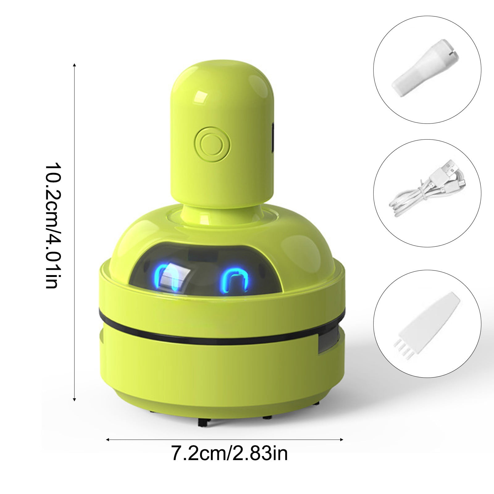 Xheghe Desk Vacuum Cleaner for Eraser Dust and Crumbs - USB Rechargeable with Adjustable Suction, Ideal for Office and Study Use
