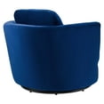 thumbnail image 4 of Modway Pirouette Performance Velvet Swivel Armchair in Navy, 4 of 8