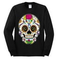 thumbnail image 2 of Wild Bobby Day Of The Dead Sugar Skull Pop Culture Men Long Sleeve Shirt, Black, XX-Large, 2 of 5