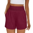 thumbnail image 4 of FAIWAD High Waisted Shorts Women Casual Summer Wide Leg Shorts Smocked Vacation Boho Short Pants, 4 of 9