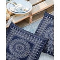 thumbnail image 2 of Pack of 2 Outdoor Pillow Covers, Mandala Geometric Pattern Waterproof Square Throw Pillowcase Cushion Decorative Pillow Covers for Couch Patio Tent, 24x24 in, 2 of 6