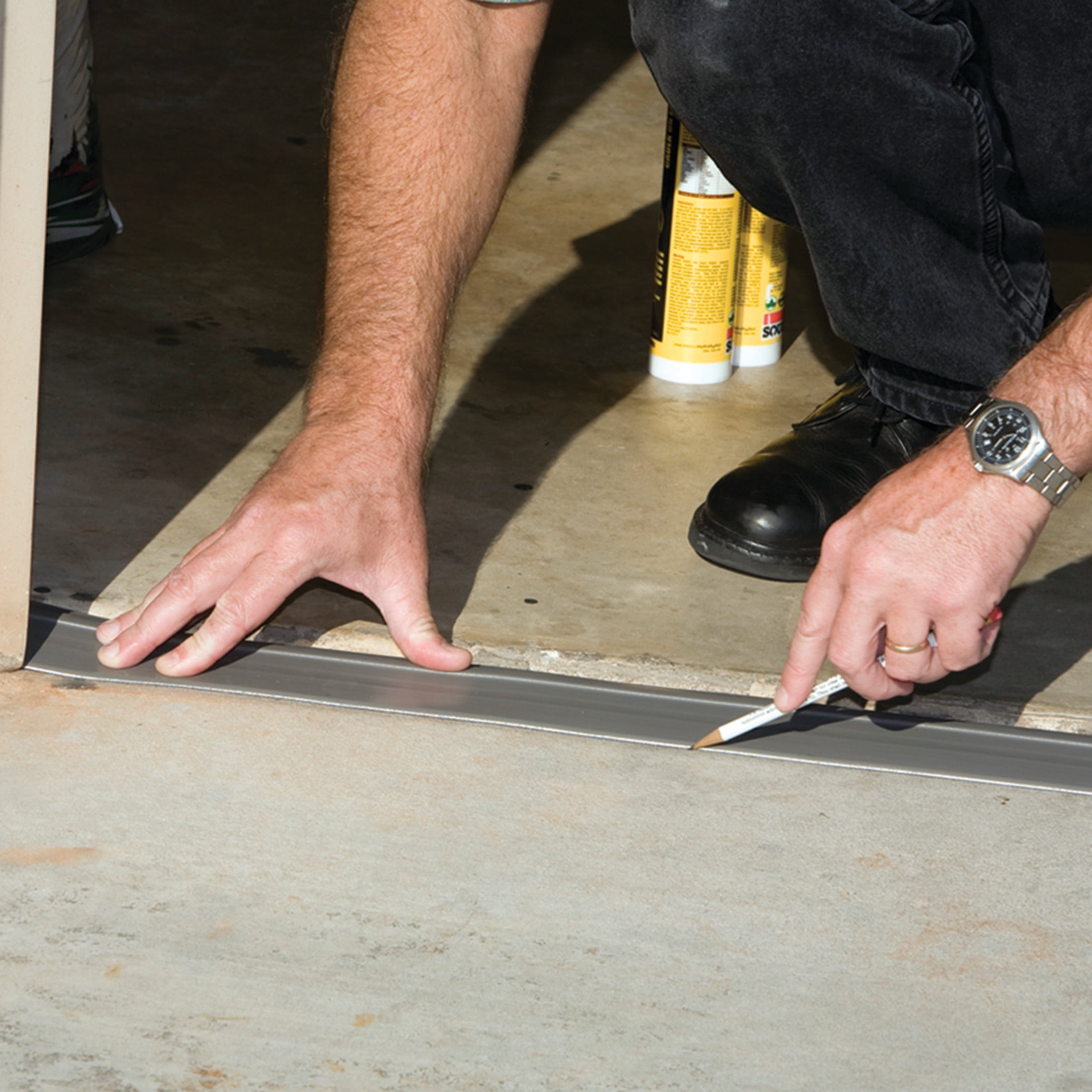 M-D Building Products 50100 10 ft. Gray Vinyl Garage Door Threshold Kit