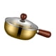 thumbnail image 5 of Cacerola, olla para leche, utensilio de cocina con tapa para calentar todo tipo de cocinas y mantequilla. 14 cm de oro, 5 of 9