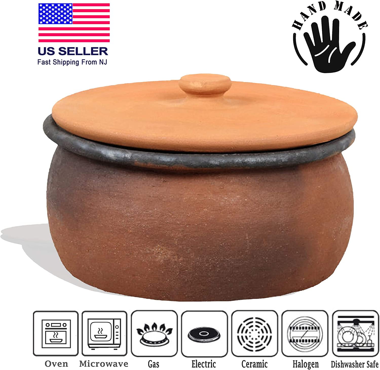 Buy Clay Cooking Pot with Lid, Clay Pots for Cooking, Earthenware Rice