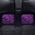 thumbnail image 4 of Renewold Bat Violet Black Auto Carpet Floor Mats for Van Truck SUV, 4 Pieces Halloween Front & Rear Car Rugs Full Set with Rubber Backing Universal Fit for Most Vehicles, 4 of 7