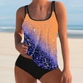 thumbnail image 5 of pimelu Bathing Suit Womens Swimsuits Tankini Set for Women Two Piece Swimsuits Plus Size Swimsuit Summer Vintage Leopard Strap Tank Top Swimwear Ladies Modest Beachwear, 5 of 6