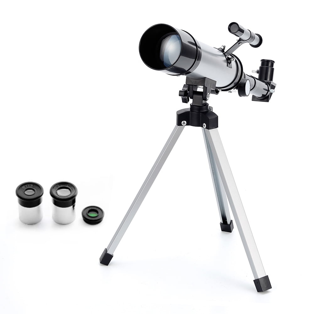 MIANHT Beginner Tripod Astronomical Telescope HD high-Power 90x Children's Gift Telescope for Children Holiday Christmas Birthday Gifts Silver 