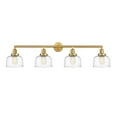 thumbnail image 3 of Innovations Lighting  Bell 4 Light 44" Bath Vanity Light Satin Gold/Clear Deco Swirl, 3 of 5