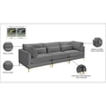 thumbnail image 4 of Meridian Furniture Julia Gray Velvet Modular Sofa, 4 of 5