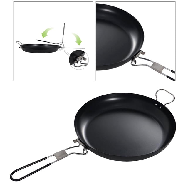 Camping Cookware Non Stick Iron Frying Lightweight 12''