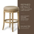 thumbnail image 4 of Open Box Maven Lane Bar Stool, Weathered Oak Finish w/ Avanti Vegan Leather, 4 of 7