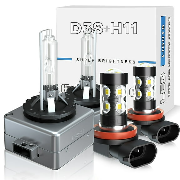 For Jeep Grand Cherokee 2014-2017 Quayub D3S Xenon Headlight Hi/Lo H11  Fog Light Bulb White