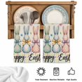 thumbnail image 5 of Easter Bunny Kitchen Towels Set of 3, Spring Watercolor Polka Dot Flower Plaid Beige Absorbent Dish Towels for Kitchen, Microfiber Hand Towel, Quick Drying Tea Towel for Cleaning Dishcloths, 5 of 7
