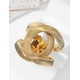 thumbnail image 4 of Brazalete rígido de oro laminado con diseño de espiral, 4 of 12