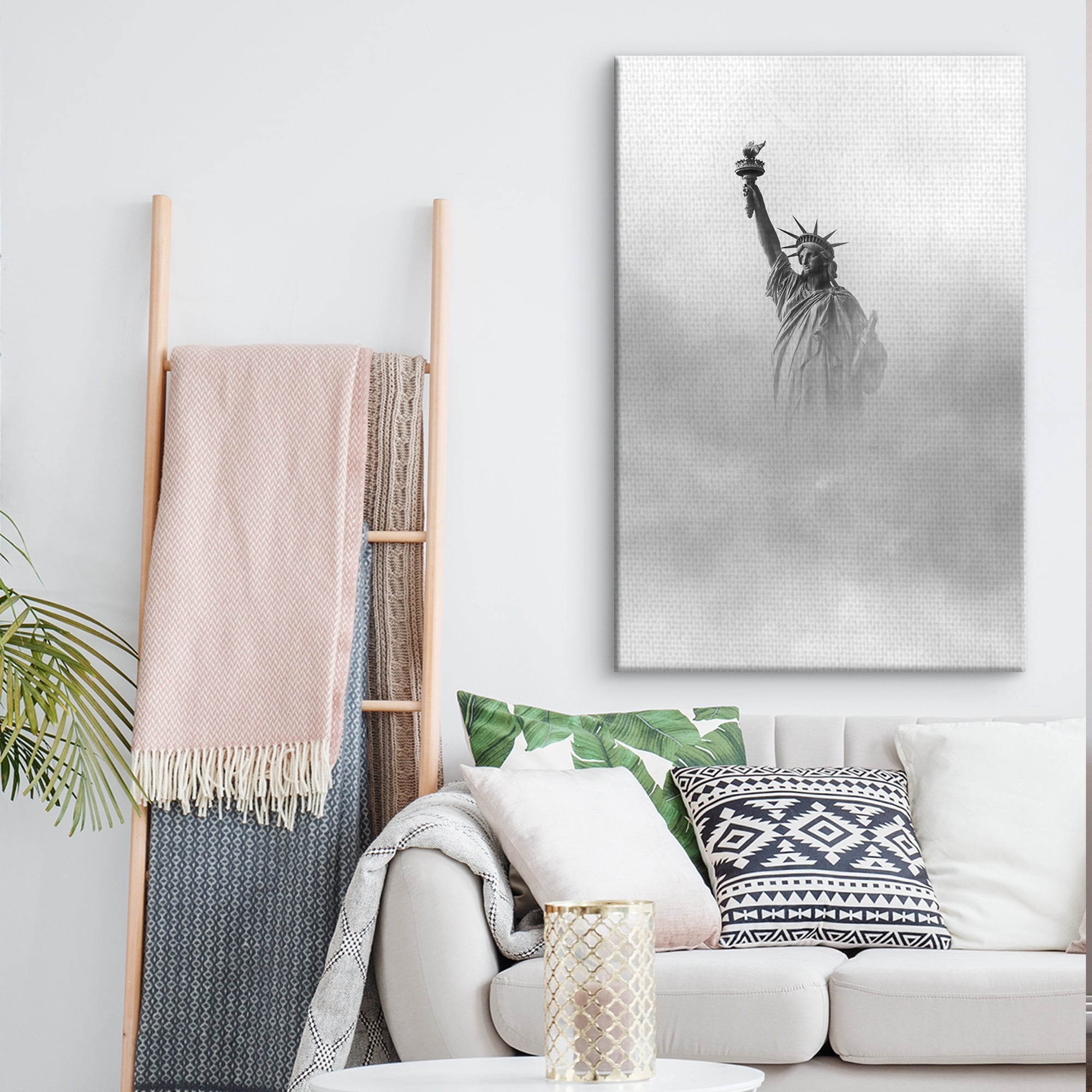 Masterpiece Art Gallery Misty Liberty Statue by Tom Coe Canvas Art Print 24" x 36"