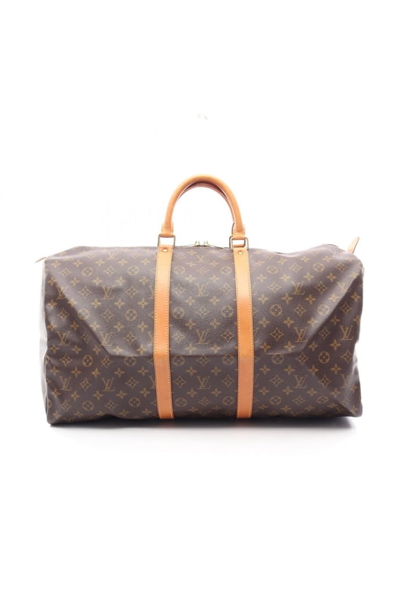 Pre-Owned Louis Vuitton Keepall 55 Boston Bag Handbag, Coated Canvas and Leather, Monogram...