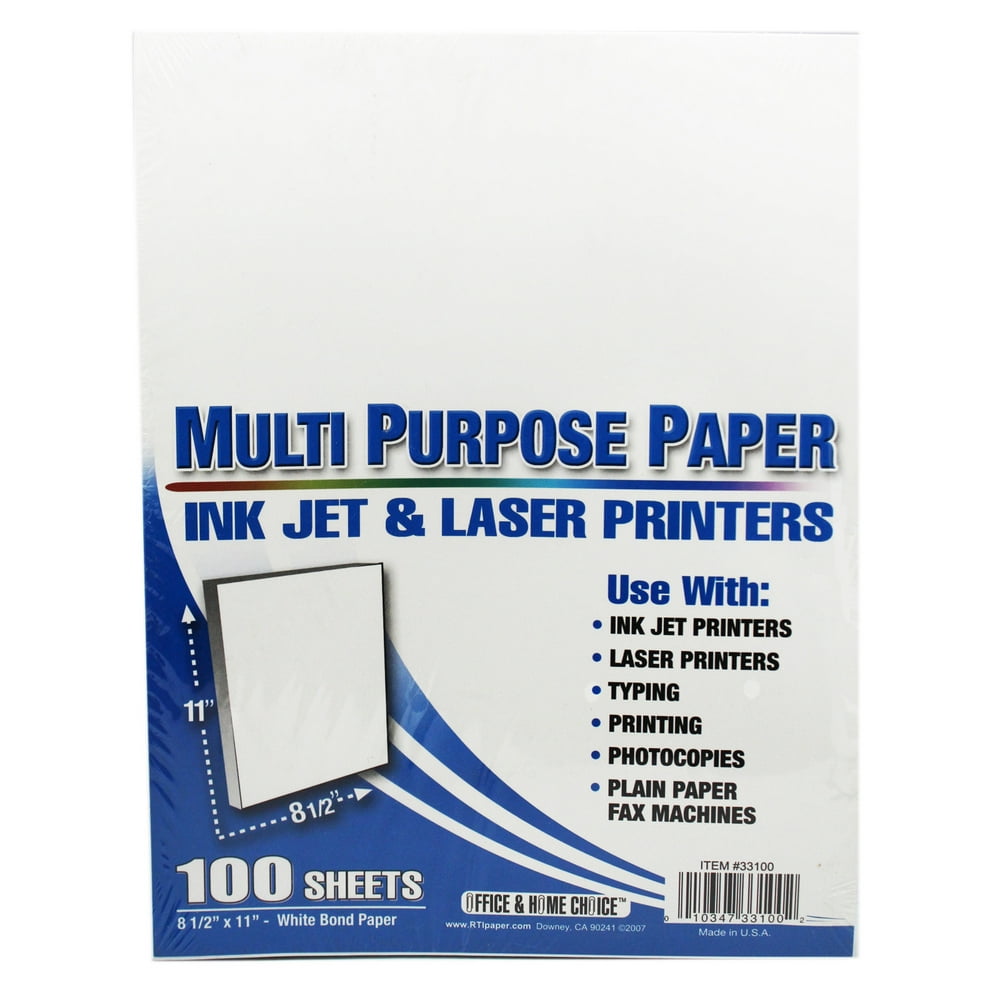 Multi Purpose Ink Jet & Laser Printer Paper (100 Sheets)