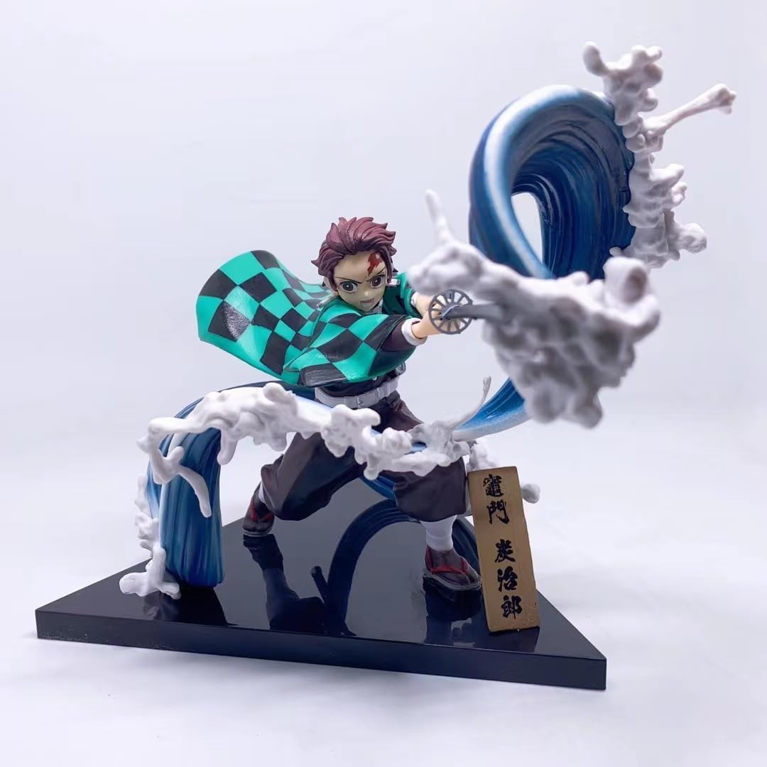 New Kamado Figure, Fighting Kamado Tanjirou Action Figures 19cm/7.5inch PVC Character Figurine Model Handicrafts for Anime Fans Gift