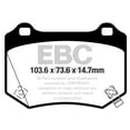 thumbnail image 2 of EBC Brakes Bluestuff NDX Trackday Brake Pad Set Fits select: 2018-2021 SUBARU WRX, 2 of 3