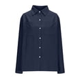 thumbnail image 4 of Mlzmgr Shirts for Women Button down Long Sleeve Collared Neck with Pockets Loungewear Lightweight Shirts, 4 of 6