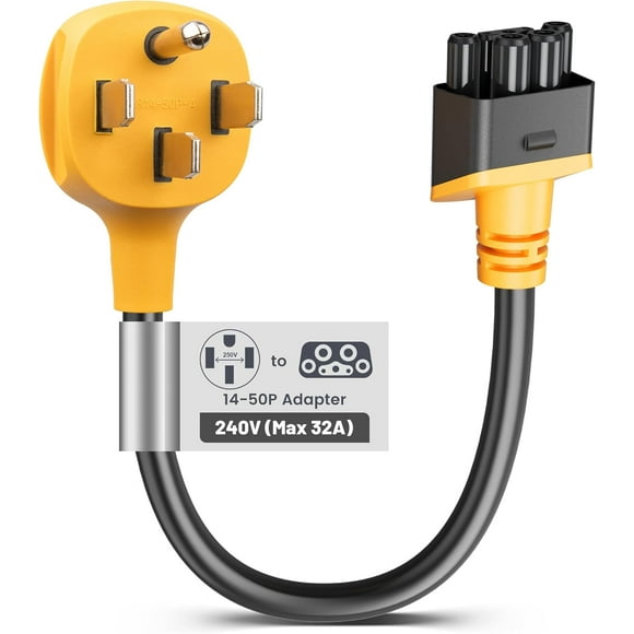 NEMA 14-50 Adapter for Tesla Gen 2 Mobile Charger, NEMA 14-50P Adapter Gen II Mobile Connector for Tesla Motors Model 3/Y/S/X to Charge at EV/RV/Generator 240/250V Outlet, Max 32 Amp