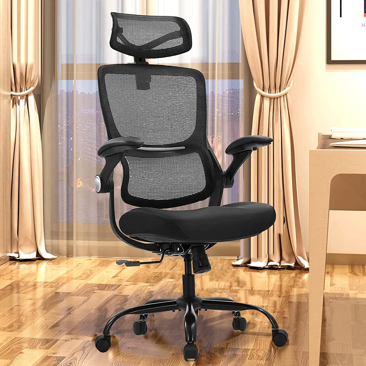 Ergonomic Office Chair Executive High Back Chair Mesh Office Chair Grey 