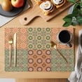 thumbnail image 2 of Placemats 1 Pack, Abstract Floral Woven Placemat, Linen Place Mats for Kitchen/Dining Tables, Vintage Ethnic Tribe Abstract Art Washable Table Mats for Party, 2 of 8