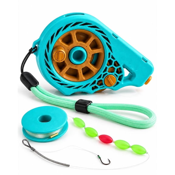 Pocket Fishing Reel, Rodless Handline with Compact Handheld Design for Camping and Travel