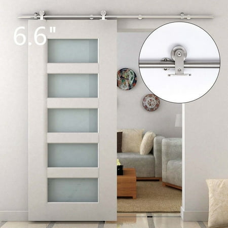 6 Ft Silver Steel Slide Sliding Barn Door Hardware Track 6 Ft Silver Steel Slide Sliding Barn Door Hardware Track
