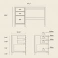 thumbnail image 3 of Joyyskill 47" Executive Desk with File Drawer, Farmhouse Home Office Desk with Storage Drawer Wood Computer Writing Desk, Light Oak, 3 of 5
