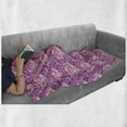 thumbnail image 5 of Flower Soft Flannel Fleece Blanket, Print of Rose Bloom Petals Blossom Summer Vintage Romantic Divine Foliage, Cozy Plush for Indoor and Outdoor Use, 50" x 70", Rose Fuchsia Magenta, by Ambesonne, 5 of 5