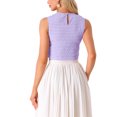 thumbnail image 3 of INSPIRE CHIC Women's Blouse Sleeveless Vintage Summer Ginham Tops XL Purple, 3 of 5