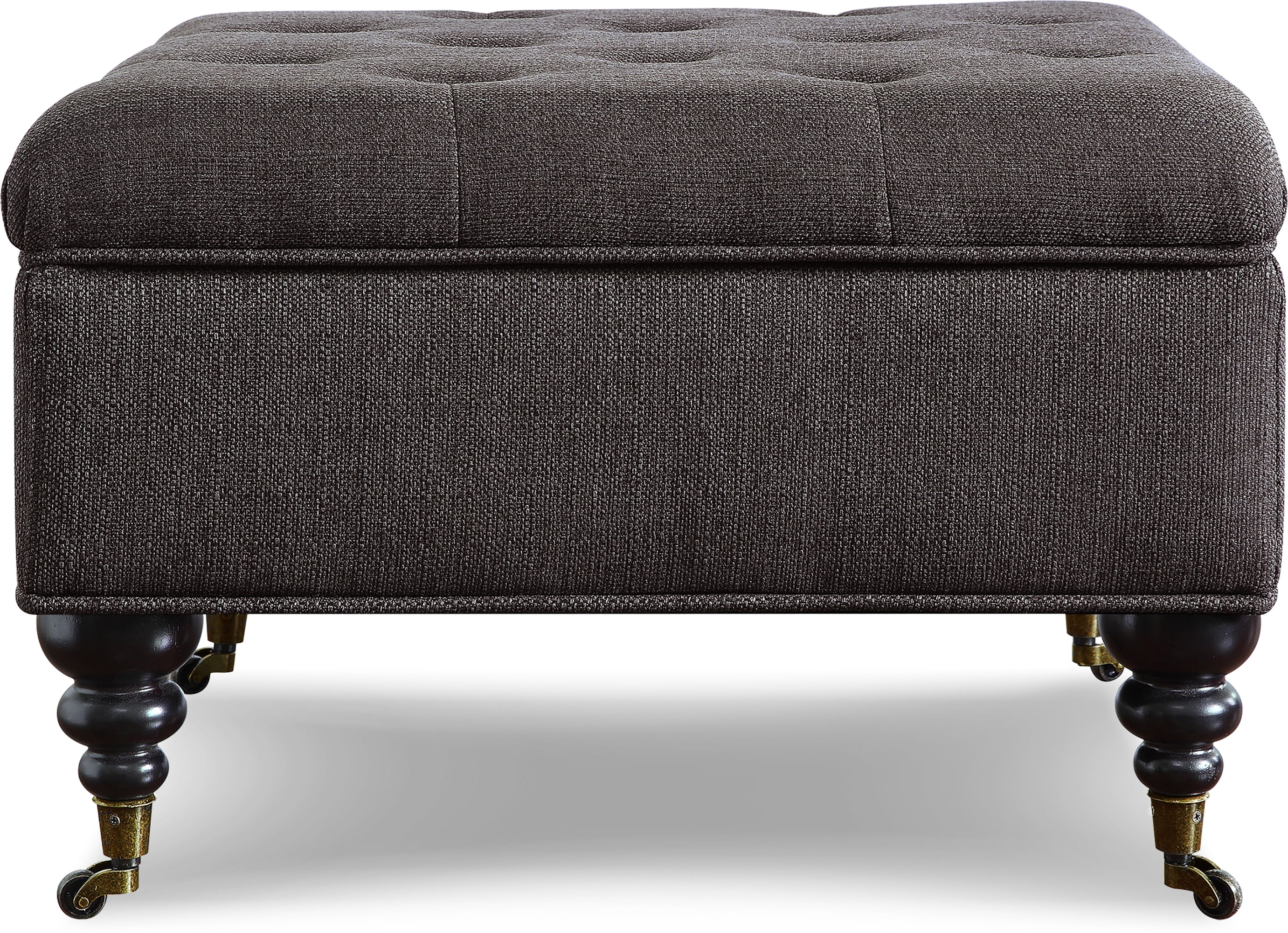 Serta Abbot Tufted Ottoman with Storage, Charcoal