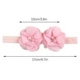 thumbnail image 3 of Odeerbi Baby Girls Elastics Hair Bows Headband Toddler Cute Bowknot Flower Headdress Solid Color Hair Accessories Pink, 3 of 4