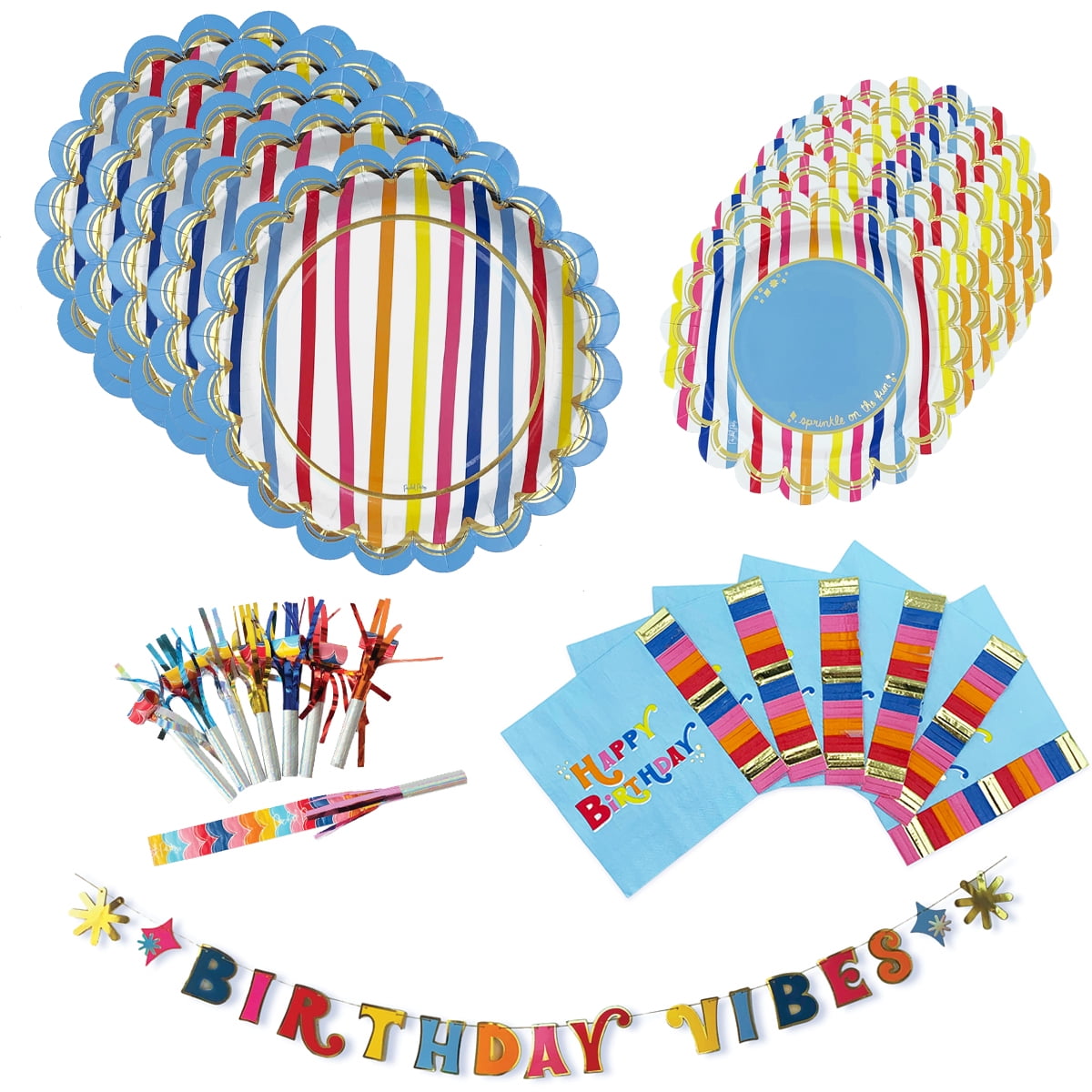 Packed Party Sprinkle On The Fun Party Bundle For 6 10 Guests 49 Pcs Walmart Com