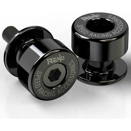 RENO SP1-M8 Aluminum Motorcycle Swingarm Spools Slider PRO Compatible with Select Models (Black, 2 Pcs)