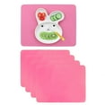 thumbnail image 5 of Aspire 4PCS Thickened Non-Slip Heat-Resistant Silicone Placemats Cutting Hot Mats Tablemats-rose red, 5 of 6