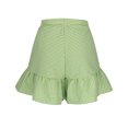 thumbnail image 6 of Bzhegqhd Women's Summer Solid Color High Waisted Shorts with Floral Pleated Hem Casual Shorts, 6 of 7