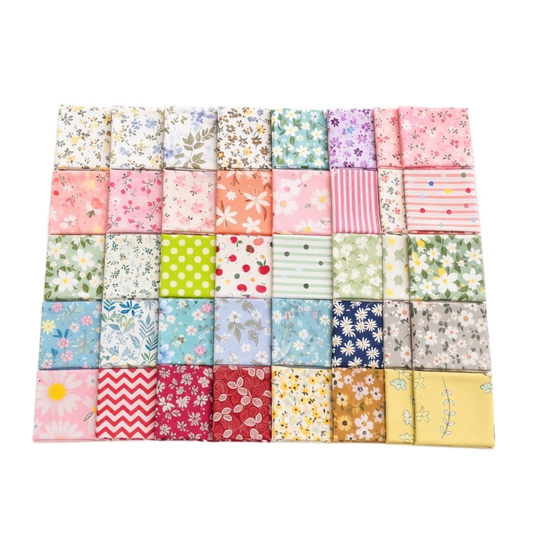 Precut Fabric Bundle 50Pcs Precut Cotton Fabric Squares for Quilting Sewing ...