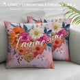 thumbnail image 3 of SHANXI Flower Name Pet Pillow Covers Design /Love Cushion Covers Printing for Car Sofa Bed Couch 20x20in, 3 of 5