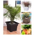 thumbnail image 5 of Bloem 3.98" x 13.98" x 11.06" Square Chocolate Plastic Plant Planter with Drainage Holes (3 Count), 5 of 7