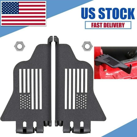 2x Steel Front Foot Pegs Rest Pedal Door Hinge for Jeep Wrangler JK JL 2007-2021